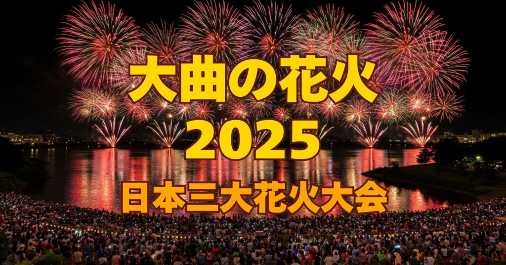 「【2025年】日本三大花火大会・大曲の花火｜全国の花火師が技を競う秋田の伝統的な全国花火競技大会」を紹介するバナー画像