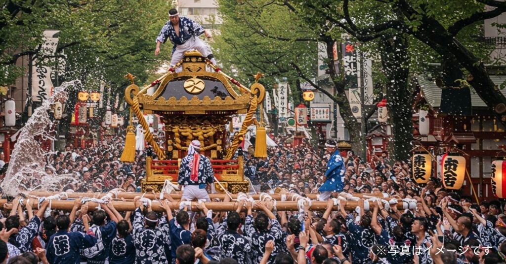 「深川八幡祭り(富岡八幡宮例祭)｜2025年8月13日(水)～8月17日(日)開催！日程・アクセス・まとめ情報」を紹介するバナー画像