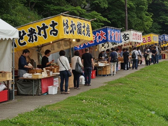 お祭り気分を盛り上げる「屋台グルメ」の画像