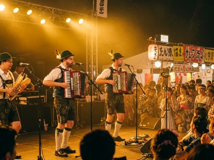 陽気なドイツ音楽ライブの画像