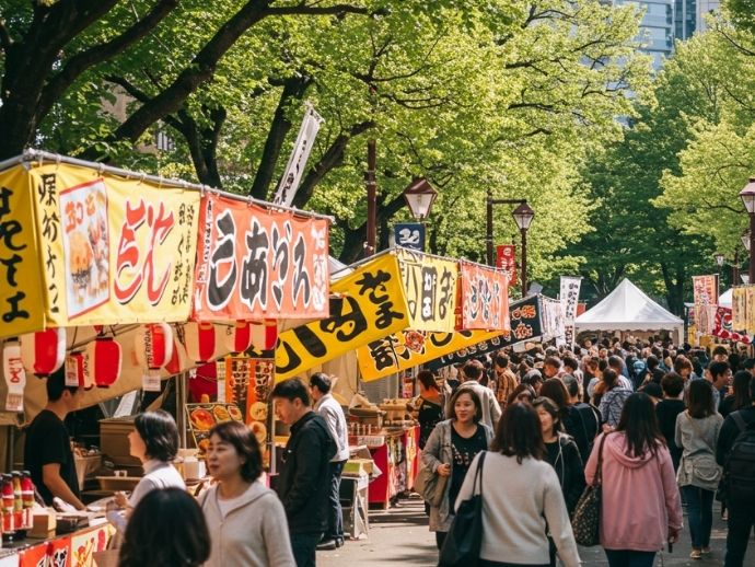 食欲の秋を満たす！グルメ屋台の画像